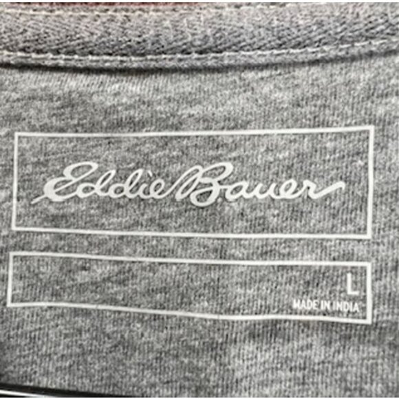 Eddie Bauer Men's Long Sleeve Shirt Size Large Maroon Henley Buttons - Picture 6 of 11